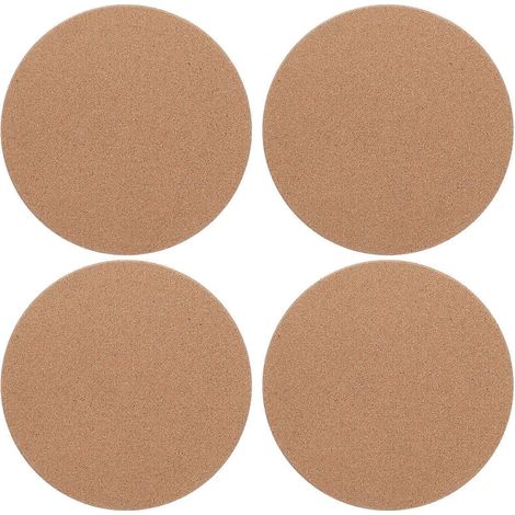 Lot de 4 dessous de plat en liège, sous-verres en liège pour plats chauds et casseroles, dessous de plat en liège pour table et plan de travail (1/3)