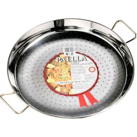 Paellera de Acero Inoxidable 18/8 de 38 cm para 8 Raciones