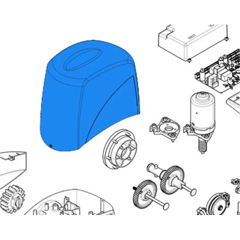 CAME 119RIBX039 Coperchio Carter Superiore Motoriduttore Per Bx-243 Ricambio (1/3)