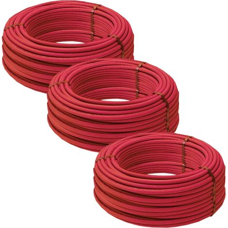 Lot de 3 couronnes de 240 mètres de Tube PER BAO nu Ø16 Rouge - Barbi Blansol
