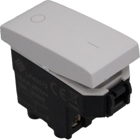 Interruttore Bipolare 2P 16A Colore Bianco Compatibile Con Bticino Living e Vimar Plana (1/2)