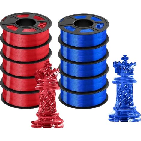 Filamento per stampa 3D, 10 kg, inodore ed ecologico, PETG trasparente 5RD 5BL