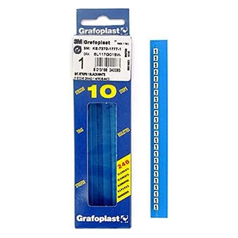 Grafoplast BL117GDDBW stecche grandi lettera D confezione da 10 pezzi