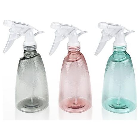 3 Pezzi Flacone Spray Vuoto 500 ml, con Grilletto in Plastica Ricaricabile, 2 Modalità di Spruzzatura, Trasparente, per Pulizia, Piante, Capelli, Giardino (1/5)