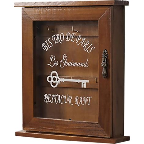 Boîte à Clés Murale en Pin Design Créatif, Facile à Installer, Suspendue pour Rangement Élégant des Clés L'entrée Maison (1/5)
