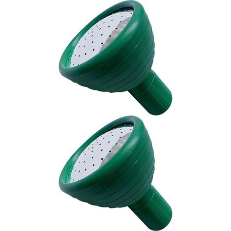 Lot de 2 têtes d'arrosoir vertes avec trou de 23 mm - Tête d'arrosage fine de rechange pour arrosage des fleurs de jardin en intérieur et en extérieur (1/5)