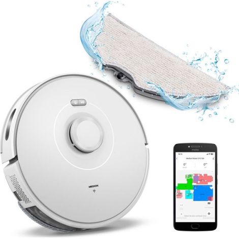 Aspirateur laveur robot X10 SW MEDION MD11782 - 120 min - 2700 Pa - 400 ml - Blanc (1/5)
