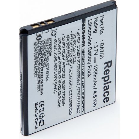 NX - Batterie téléphone, smartphone, GSM pour Sony Ericsson 3.7V 1500mAh - BA750 (1/4)