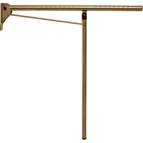 Presto Barra de apoyo abatible mural-suelo inox bronce envejecido (1/2)