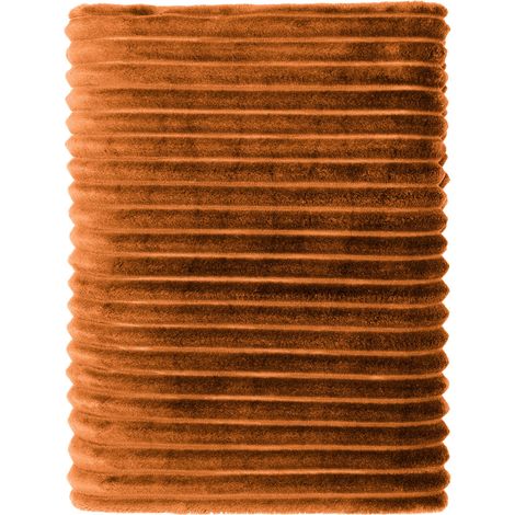 Plaid polaire cocooning 150x200 caramel