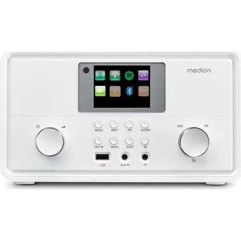 Radio Internet - MEDION - DAB - Bluetooth - 2x10W RMS - Bianco (1/3)