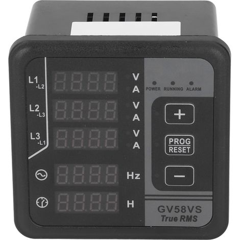 Digitales Multifunktionsmessgerät für Generatoren mit Selbststartfunktion: Ampere, Volt, Frequenz (8–36 V). (1/5)