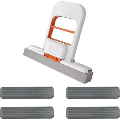Mini Folding Mop for Bathroom and Glass Surfaces. 1 Set Folding Table Broom, Self-wringing Sponge Broom, Space Saving Table Broom, Hands-Free Cleaning for Kitchens (1/5)
