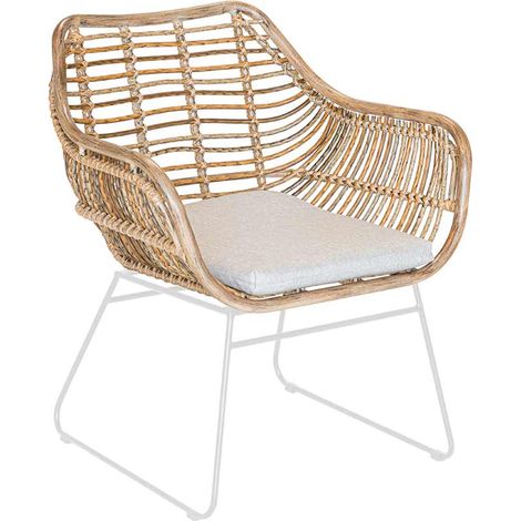 Set de 2 fauteuils en résine tressée imitation rotin Naturel 70x67x81 cm (1/4)