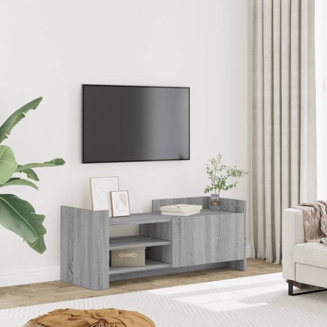 TV Cabinet Grey Sonoma 100x35x40 cm Engineered Wood vidaXL (1/5)