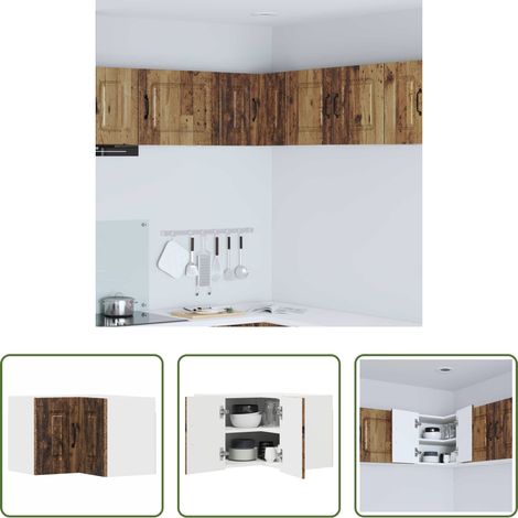 Holzschrank - Küchenschrank Kalmar Altholz 57 x 57 x 40 cm Holzwerkstoff (1/5)