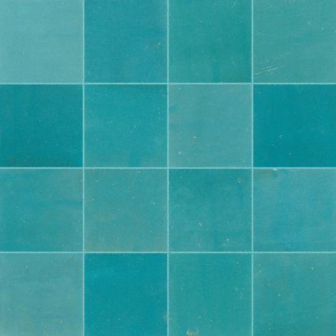 Carrelage effet Zellige Bleu Mer 10x10x0,85 cm Mat Serinor - Mur intérieur (vendu par carton de 0,6 m²) - RO'MA CARRELAGE