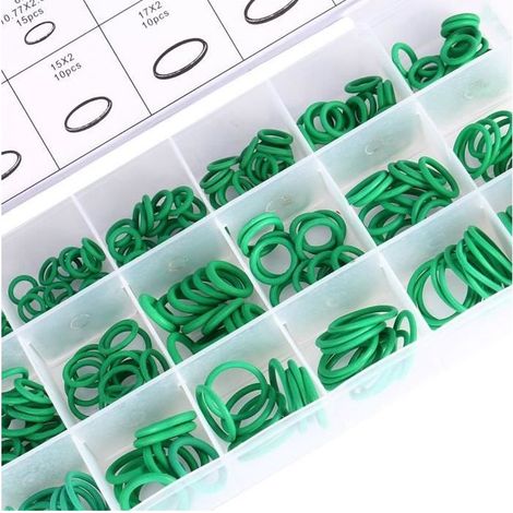 PAR---Joint torique de climatisation de voiture, 18 tailles 270pcs outils de joint torique vert de climatisation de remplacement (1/4)