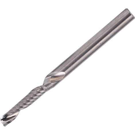 Ensemble de 5 pièces : Fraise spirale à une seule flûte en acier au tungstène, 3,175 x 2,5 x 12 mm (1/5)