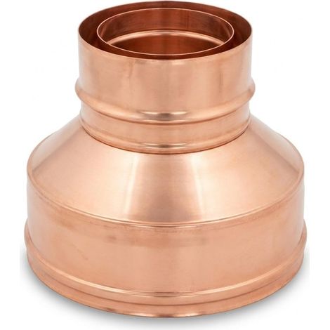 Maka Riduzione Canna Fumaria Doppia Parete Aria Inox Rame Ø 130 a 100 mm (1/5)