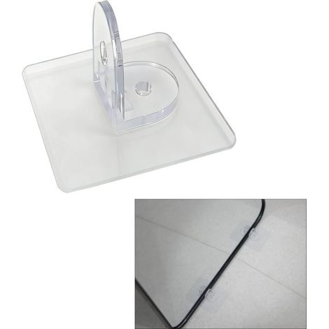 Support de miroir de sol antidérapant non perforé, fixation invisible en plastique, lot de 12 (1/5)