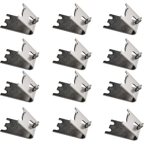12 Supports d'étagère, Acier inoxydable 304, Épaisseur 1,5 mm, Queue d'aronde, Pour réfrigérateur four (1/5)