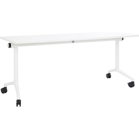 Zusammenklappbarer Schreibtisch CAVI Weiß 180 cm 60 cm mit Rädern