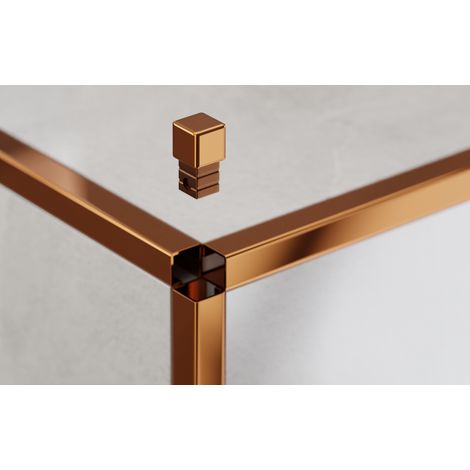 Eckabschluss für Edelstahlprofile Q und P 1cm - Glänzendes Kupfer
