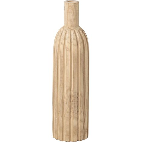 Vase Bouteille en Bois "Marek" 56cm Naturel (1/2)
