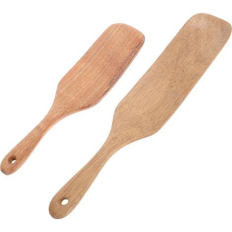 Lot de 2 cuillères de cuisine naturelles : grande et petite cuillère (1/5)