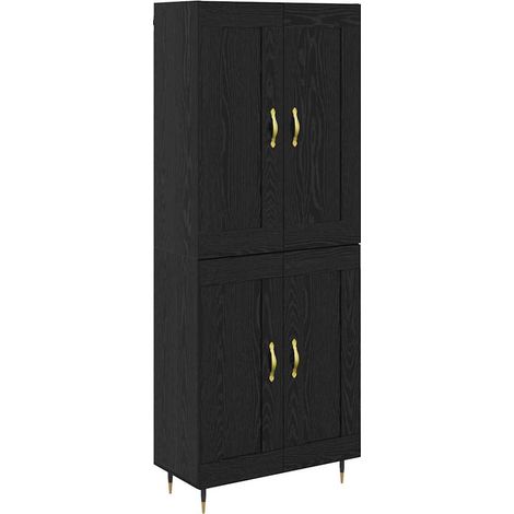 Maison Exclusive - Alacena Roble Negro 69,5 x 34 x 90 cm Madera c