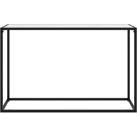 Maison Exclusive - Tavolo Consolle Bianco 120x35x75 cm in Vetro Temperato