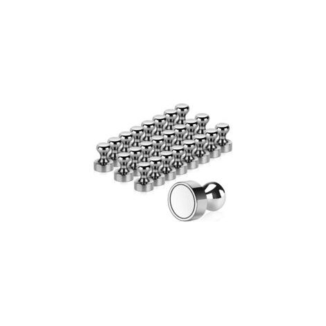 Litzee – Packung mit 24 Neodym-Magneten (12 x 16 mm) – Hält bis zu 20 Blatt A4-Papier – Dreifache Nickel-Kupfer-Nickel-Beschichtung – 24 Stück – Crezuo