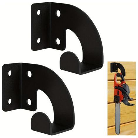 Set of 2 Chainsaw Holders - Wall Mount for Chainsaws, Metal Storage for Garage and Garden Workshop Tools (1/5)