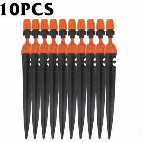 Adjustable drip irrigation nozzle for garden plants, 360-degree dripper, cooling spray/irrigation equipment, 10 pieces (1/5)