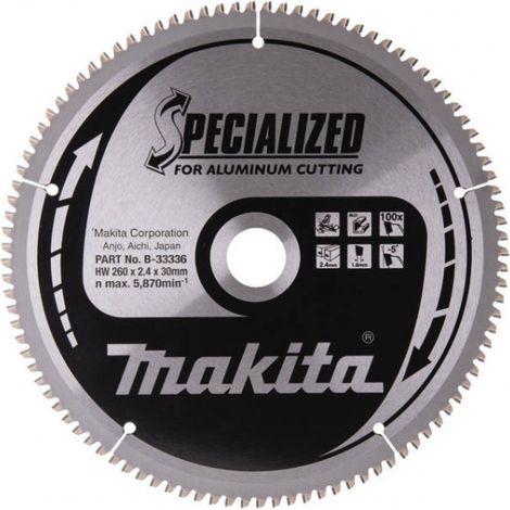 Lame de scie circulaire MAKITA B-33336 260x2,4/1,8x30 100Z