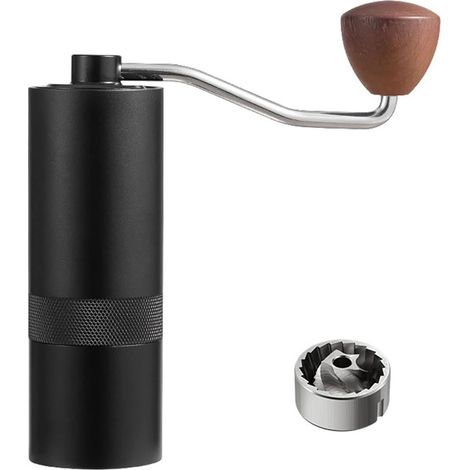 Moulin à café manuel portable avec mouture réglable pour expresso, cafetière à piston et café filtre, idéal pour la maison, le bureau et les voyages.-AquaForge (1/5)