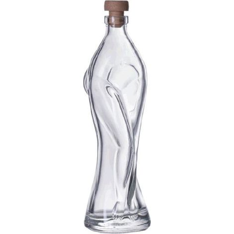 Bottiglia Liquore Limoncello in Vetro Donna con Tappo 200 cc