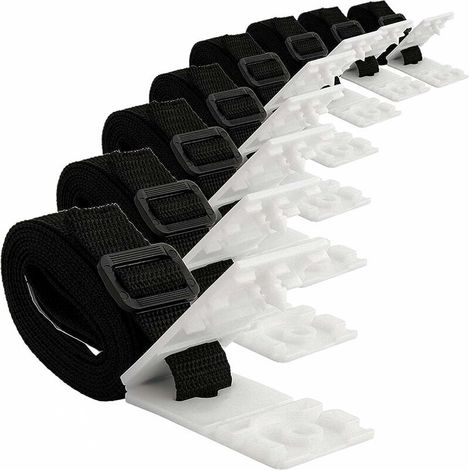 Kit de fixation pour bâche solaire de piscine - 8 sangles de couverture solaire - Kit de sangles pour couverture solaire pour système d'enrouleurs Mobiles, bâches et couvertures de Piscine (1/5)