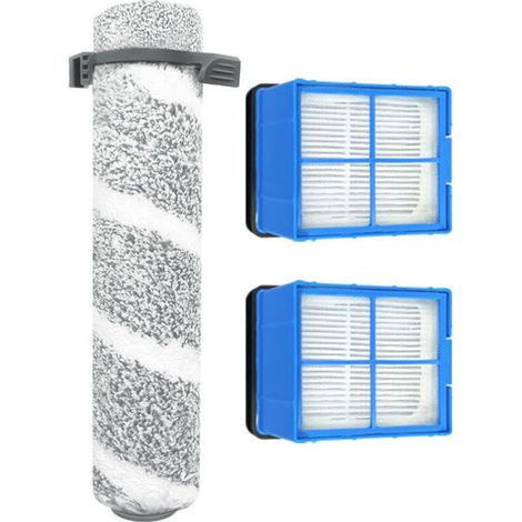 1 ensemble de kit d'aspirateur vertical sans fil, XU, Adapté aux pièces de rechange pour aspirateur vertical sans fil Bissell 3930F/V2/3999Z (1 brosses à rouleaux + 2 filtres ) - KZQ (1/4)