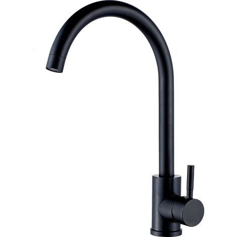 Grifo de cocina de acero inoxidable con doble función para agua caliente y fría. (1/3)