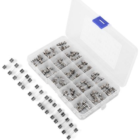 150pcs fusibles verre 5x20mm 0.1A-30A 250V rapide (tube en verre, livrés protégés) (1/5)