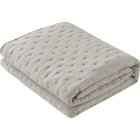 Copriletto Trapuntato Soft Matrimoniale Trapuntino Tinta Unita Due Piazze Coperta Leggera Primavera Estate Trapunta Leggera Sofficissimo Grigio