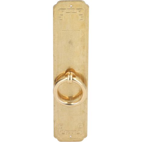 Poignée de porte de meuble chinois, motif antique, en cuivre pur, style rétro, longueur 16 cm. (1/5)
