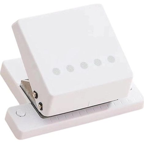 Perforatrice per carta - Spugna perforatrice fatta a mano - Artigianato con la carta - Misura regolabile - 5 mm - Bianca (1/5)