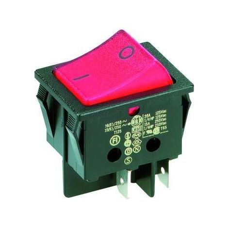 Bachmann EB-Wippenschalter sw/rt, 16(8)A250V 2p. 924.099 (1/5)