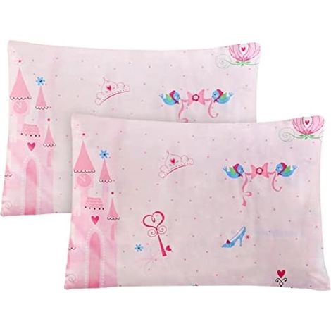 Vegena Lot de 2 Taies d'Oreiller 40 x 60 cm, Taie d'Oreiller Bébé Pur Coton, Housse Oreiller pour Oreiller de Berceau d’Enfant avec Fermeture à Enveloppe Lavable (1/5)