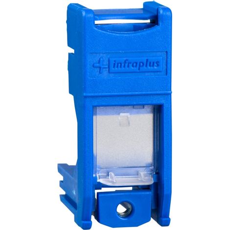 Infraplus-MP Support multiplus pour RJ45 S-ONE adaptable bleu avec volet SCHNEIDER VDI9901 (1/2)