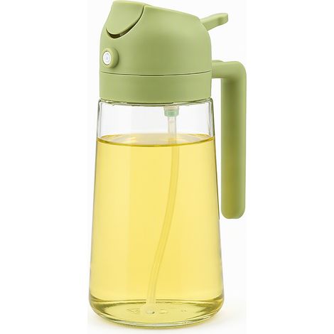 pulvérisateur d'huile vert doseur 470 ml en verre pour la maison (1/5)