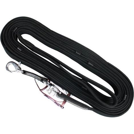 Bleu - Longia pour chevaux avec garniture en cuir 8 m (1/4)